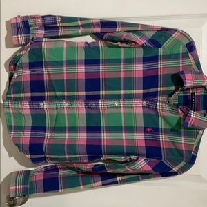 Ralph Lauren multi colored checkered button shirt